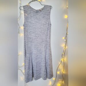 Lila Rose M Gray Midi Dress - Sleeveless Scoopneck Fit and Flare